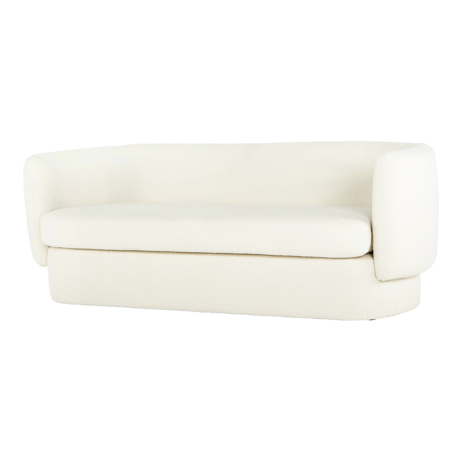 Atla 84" Sofa, White Boucle