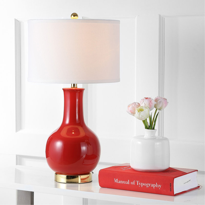Lampe de table 27,5 po SantaAna, Rouge