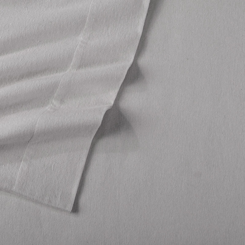 Ensemble de draps 100% coton Chalet, Gris foncé, Ensemble de draps pour lit double avec un drap-hou