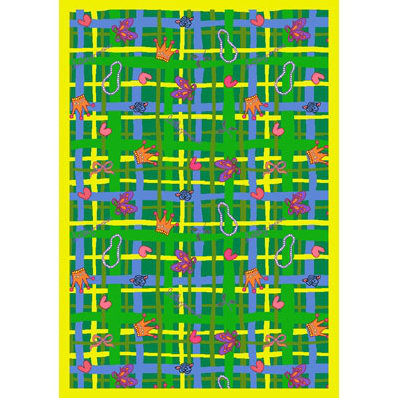 Just for Kids My Little Princess Area Rug, Rectangle 3'10" x 5'4", Green