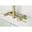 Wall Mounted Bridge Kitchen Faucet Gold - 360 Rotatable High Spout, 3 Functions Pull Down Nozzle, Dual Lever Control, Space Saving, Brass For Durability Saver, Made