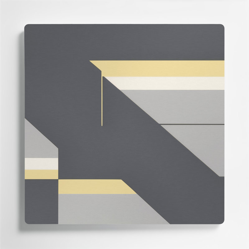 Minimalisme 83, art mural gris en métal, H 8 po x l 8 po