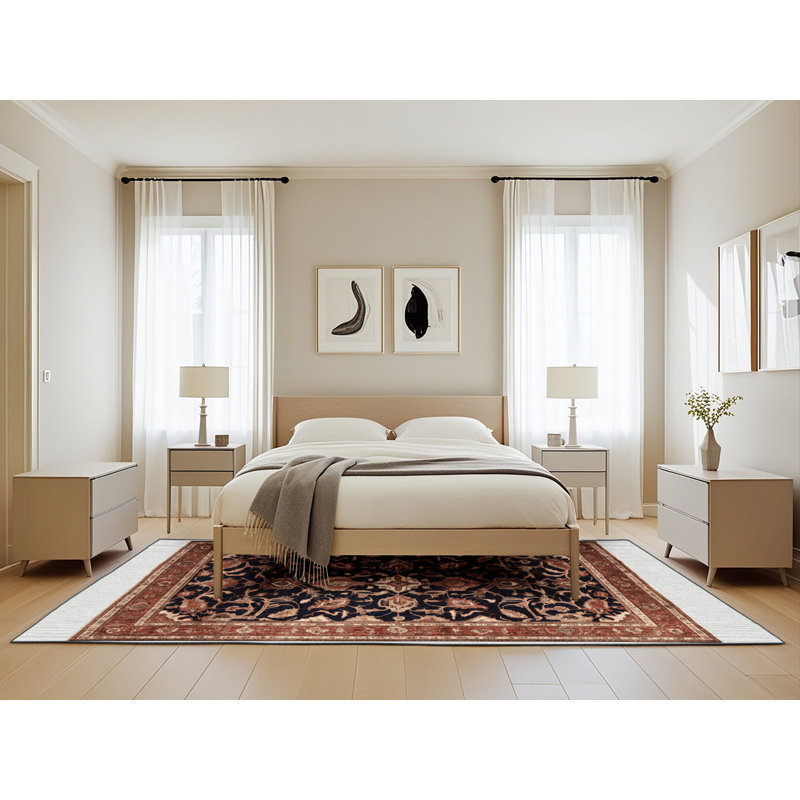 Tapis brun lavable à la machine, Rectangle de 5 pi x 8 pi