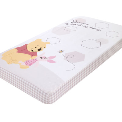 NoJo Disney Winnie the Pooh Hugs and Honeycombs Op Fitted Crib Sheet -  739503ER