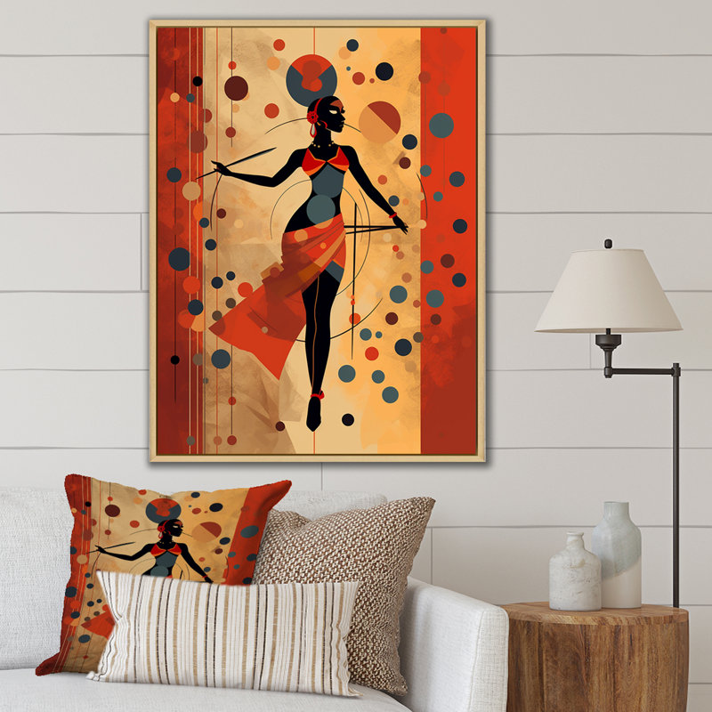 «Kali Tantric Hindu Goddess Retro Illustration I» sur, Cadre naturel flottant, H 32 po x l 16 po x P 1 po