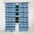 Watercolor Modern Pattern with Blue Triangles - Geometric Modern Velvet Blackout Curtain Single Panel-1220143690