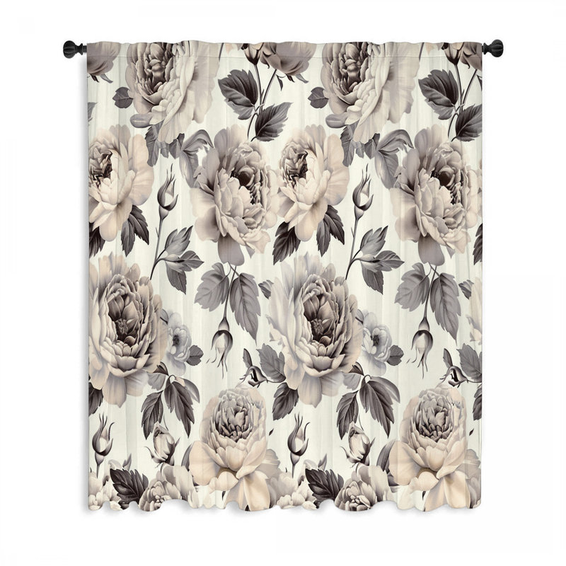 Rideau transparent en polyester Qualik, L 50 po x L 84 po