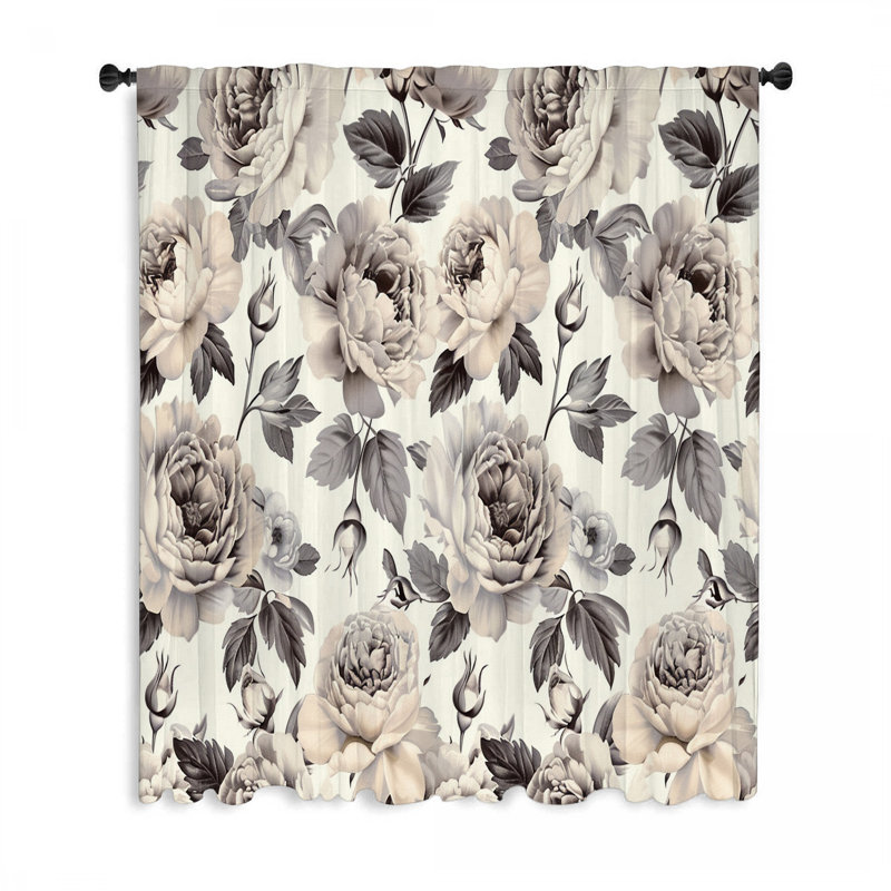 Rideau transparent en polyester Qualik, L 50 po x L 96 po