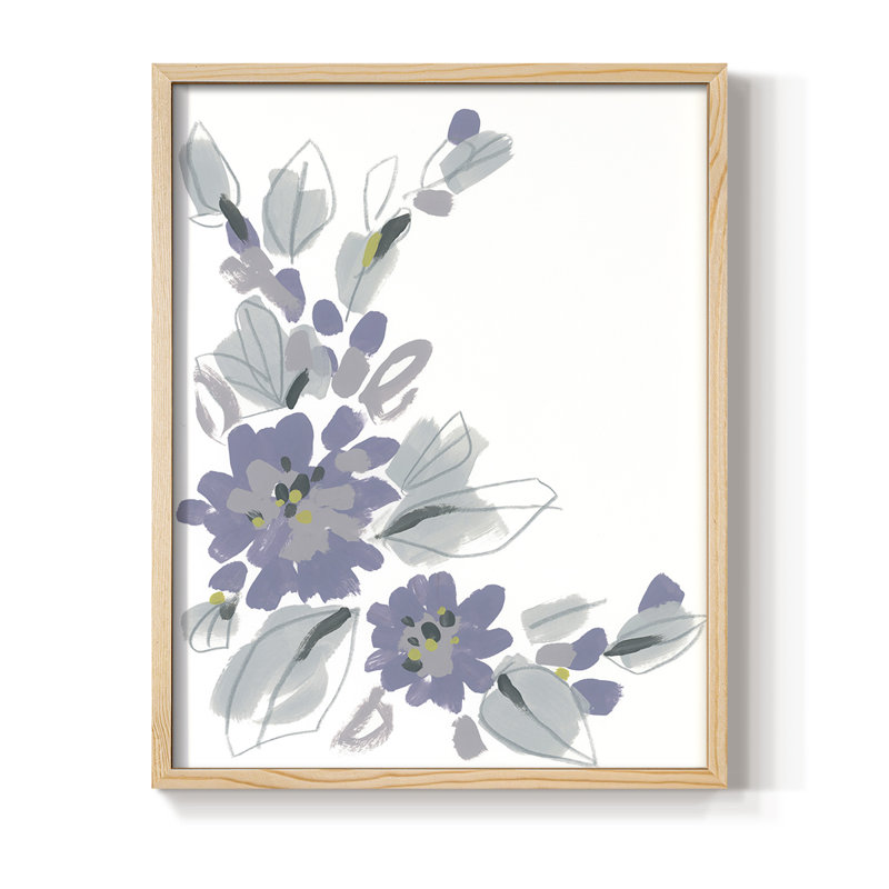 Periwinkle Patch III, reproduction encadrée - bois massif, H 11 po x l 9 po