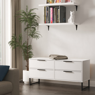 Alfonsina 115cm W 4 - Drawer Chest of Drawers