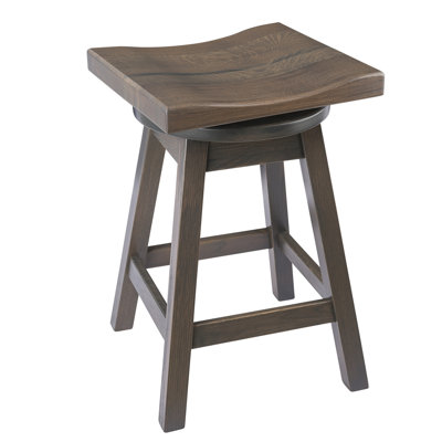Candleick Swivel Solid Wood Counter Stool