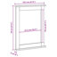 vidaXL Mirror Rectangular with Mirror VIGO Solid pine wood Bathroom Indoor-717912237