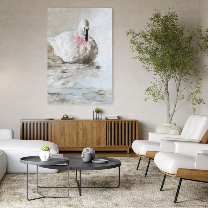 Art mural abstrait Swan, H 48 po x l 32 po