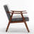 Accent Chair with Upholstery and Solid Wood Frame, Classic Mid-Century Modern Living Room Furniture for Extra Seating-2103972767