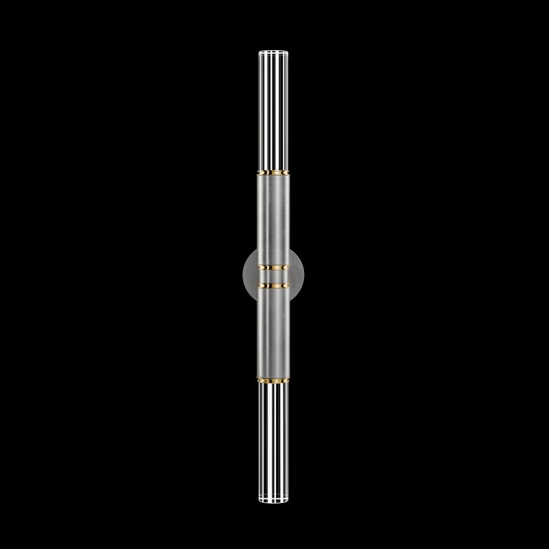 LED Wallchiere, Silver Leaf/Brass