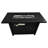 24" H Steel Propane Outdoor Fire Pit Table With Lid