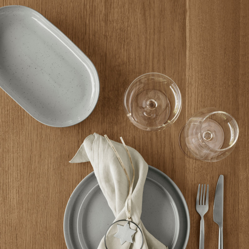 SABLO Ceramic Stoneware Deep Serving Platter - Cloud Color