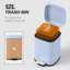 12L Boxy Metal Home Kitchen Bin 32*24.5*36.5 cm Metal 1 Piece Box Bin Light Blue Soft-Close Lid-133525498
