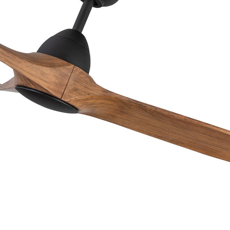 Baylor Smart Downrod Ceiling Fan, Natural Oak Wood