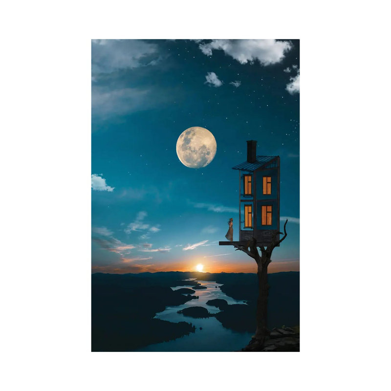 Aerie 1 Piece Wrapped Canvas Wall Art, 20.32 cm H x 30.48 cm W