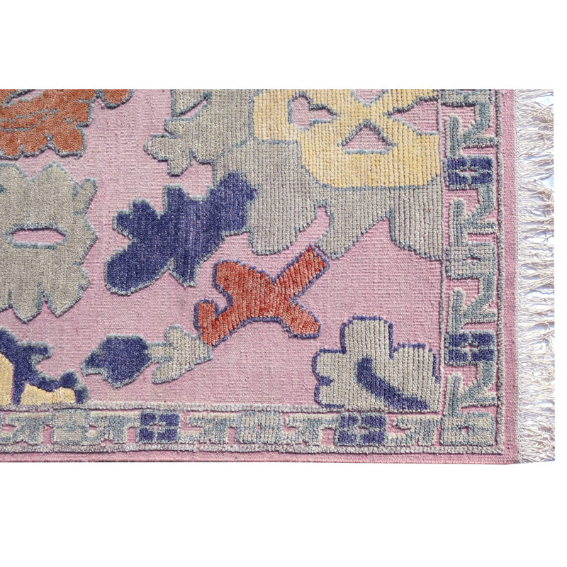 Rectangle Hand Knotted Wool Area Rug