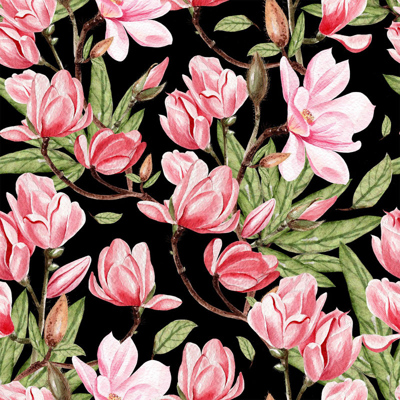 Murale florale, L 2,08 pi x L 10,42 pi
