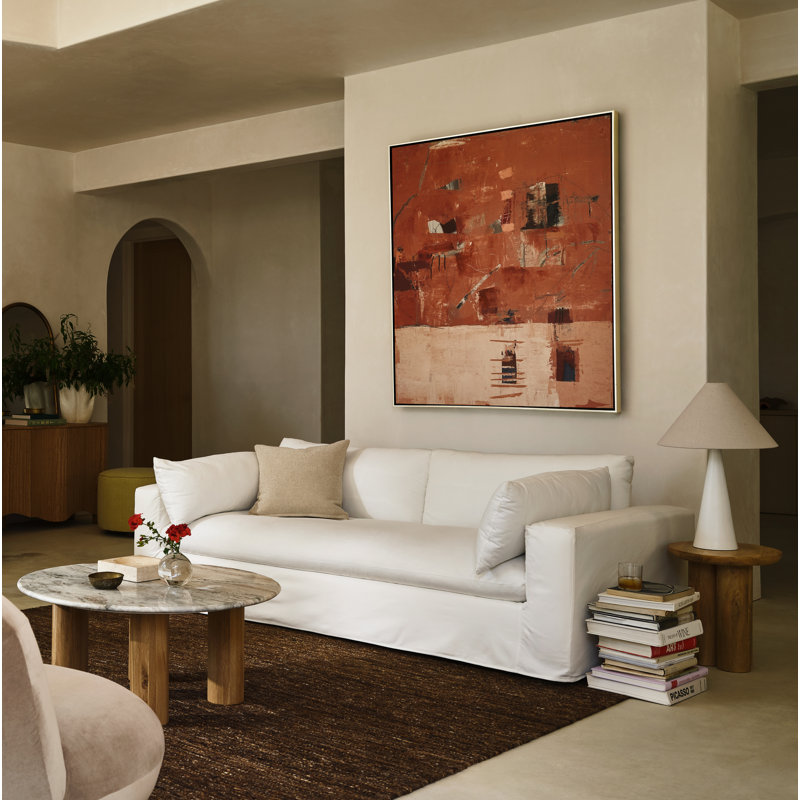 Remy Slipcovered Sofa, Classic Bleach White Twill