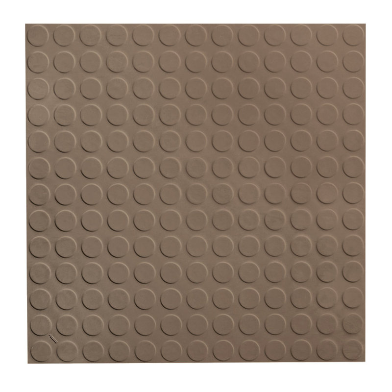 Plancher de garage en brun 1,6 po x 1,6 po low profile