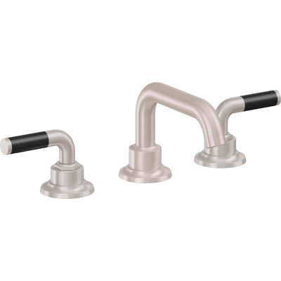 Descanso 8" Widespread Lavatory Faucet with Carbon Fiber Handle and Completely Finished ZeroDrain