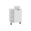 Évier de meuble-lavabo avec lavabo, 1 porte, 4 pieds, tablettes