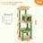 45.7" Multi-Level Indoor Cat Climbing Tree