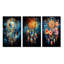 «Gold Dreamcatcher Celestial Dreams», 3 pièces sur toile-777003499-777003497