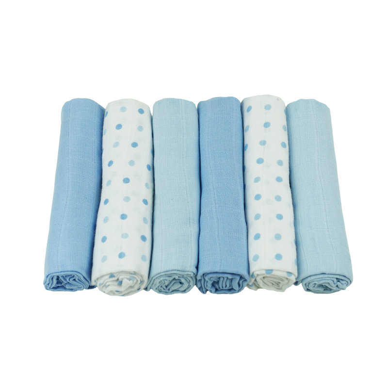 Nona MuslinZ  Baby Muslin Squares 100% Cotton, Blue