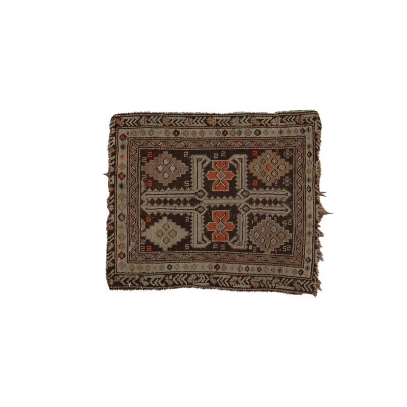 Tapis brun de haute qualité noué à la main