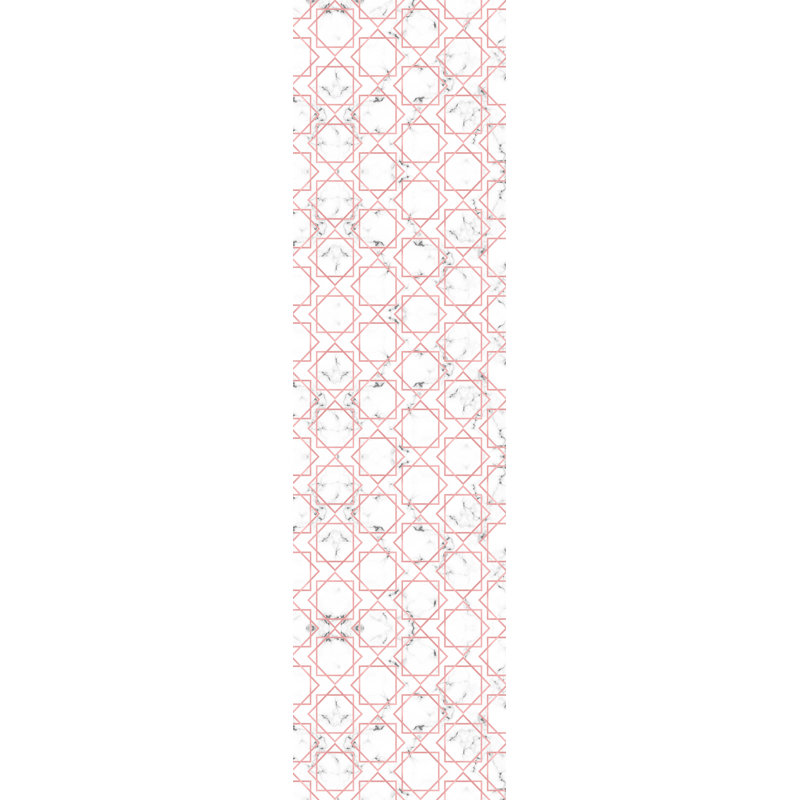 Raine Pink/White Indoor/Outdoor Rug, Runner 80 x 300cm