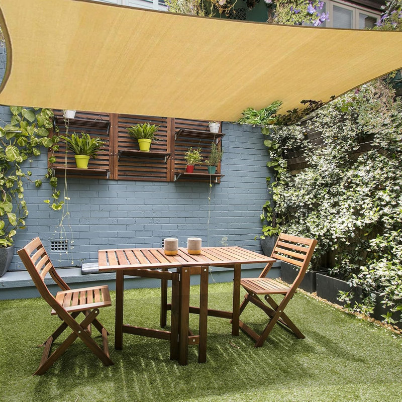 Rectangle Sun Shade Sail,UV-Blocking, Permeable, Durable,Yellow