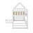 Twin Over Twin House Bunk Bed With Fence-779908319