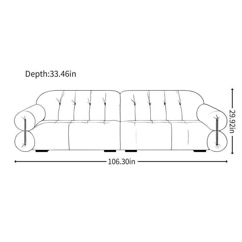 French Light Luxury Cream Style Sofa, Pink