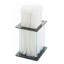 Glacier Faux Glass Straw Holder - 4 3/4" X 4 3/4" X 5 1/2"