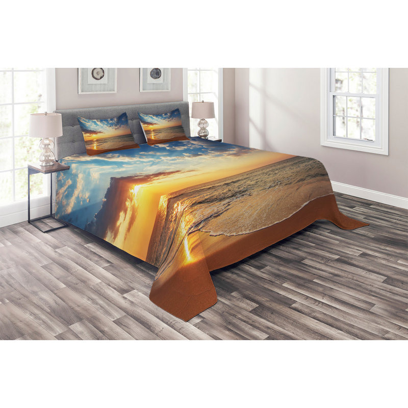 Hypnotic Coastal Polyester Coverlet