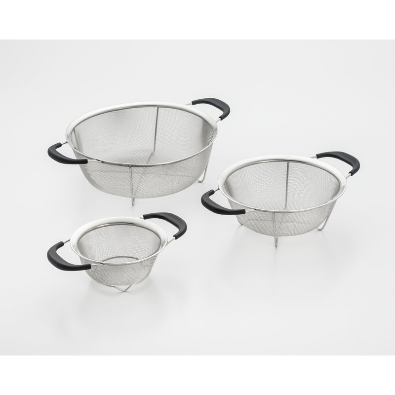 Stainless Steel Mesh Colander with Santopreme Handles, 6.5-Inch