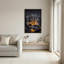 «Cargo Ship and Port Cranes at Industrial Harbor at Night», art mural sur toile-913161344