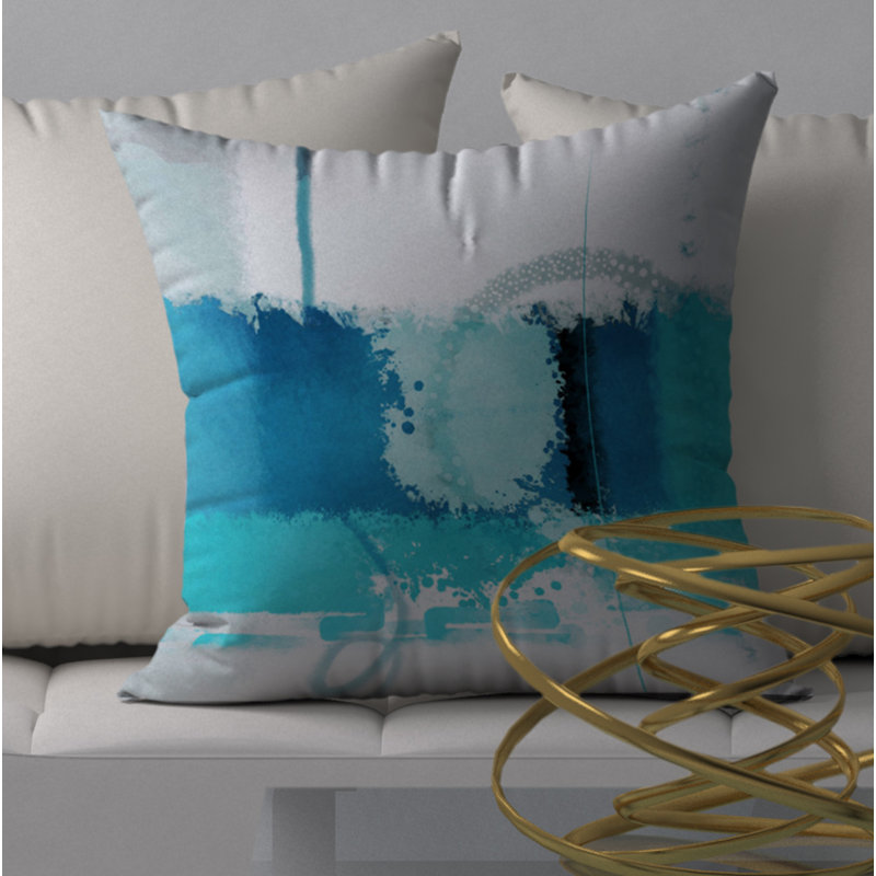 Abstract Throw Pillow, 20" H x 20" W