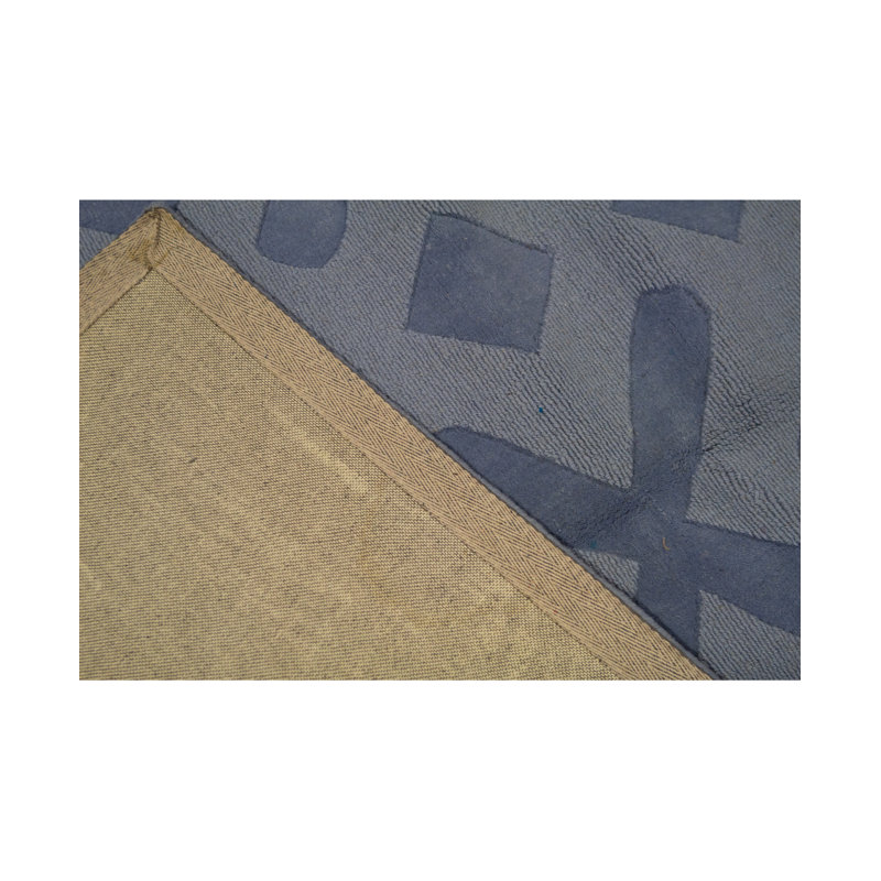 Tapis bleu clair noué à la main de haute qualité