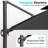 Antony 153" X 116" Rectangular Cantilever Umbrella, Weighted Base Does Not Include-1529532047