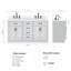Meuble-lavabo double en bois massif Tidworth avec plateau en quartz blanc de 1,5 po-851666852-818783555
