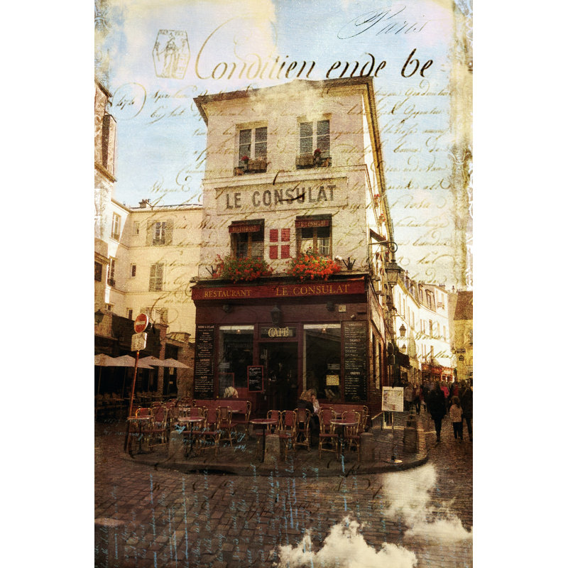 Paris Bistro III - Wrapped Canvas Print, 30cm H x 20cm W