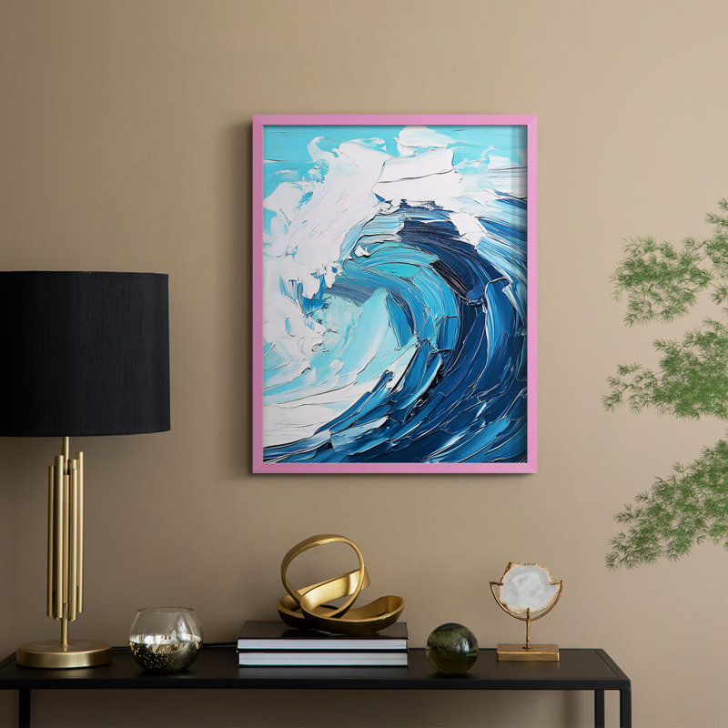 NAUTICAL Series Lxxxx, reproduction encadrée - bois massif, H 21 po x l 17 po, Rose