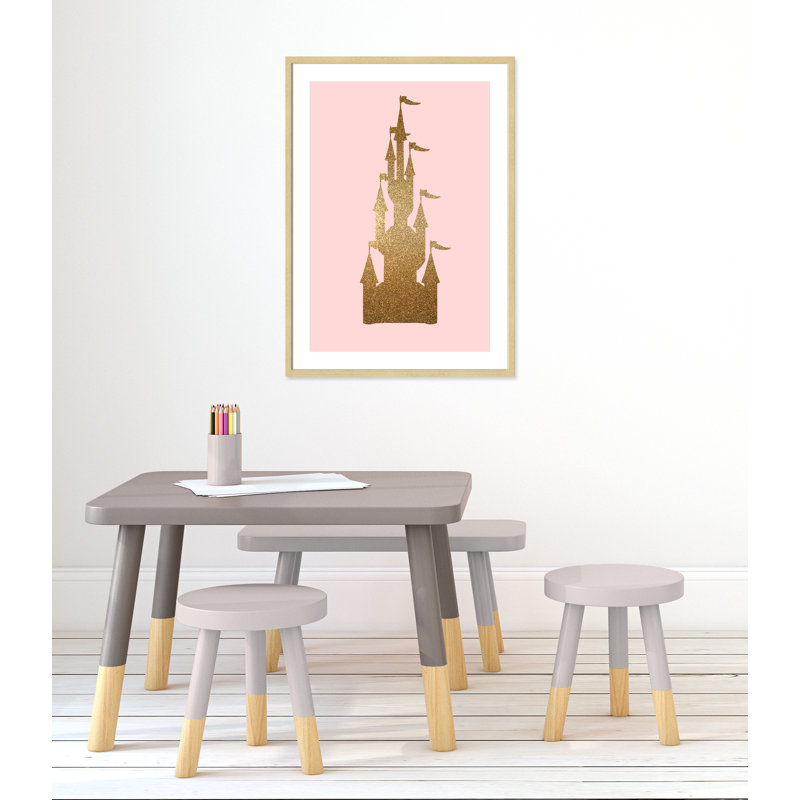 Fairytale 1, impression sur papier, H 35,5 po x l 25,5 po x P 1,19 po, Encadré de boîte champagne
