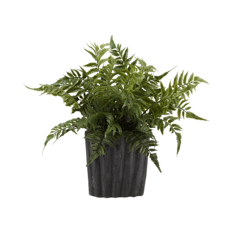 Feuille de fleurs en cuir en pot de fleurs en céramique ovale, H 19 po x l 18 po x P 18 po